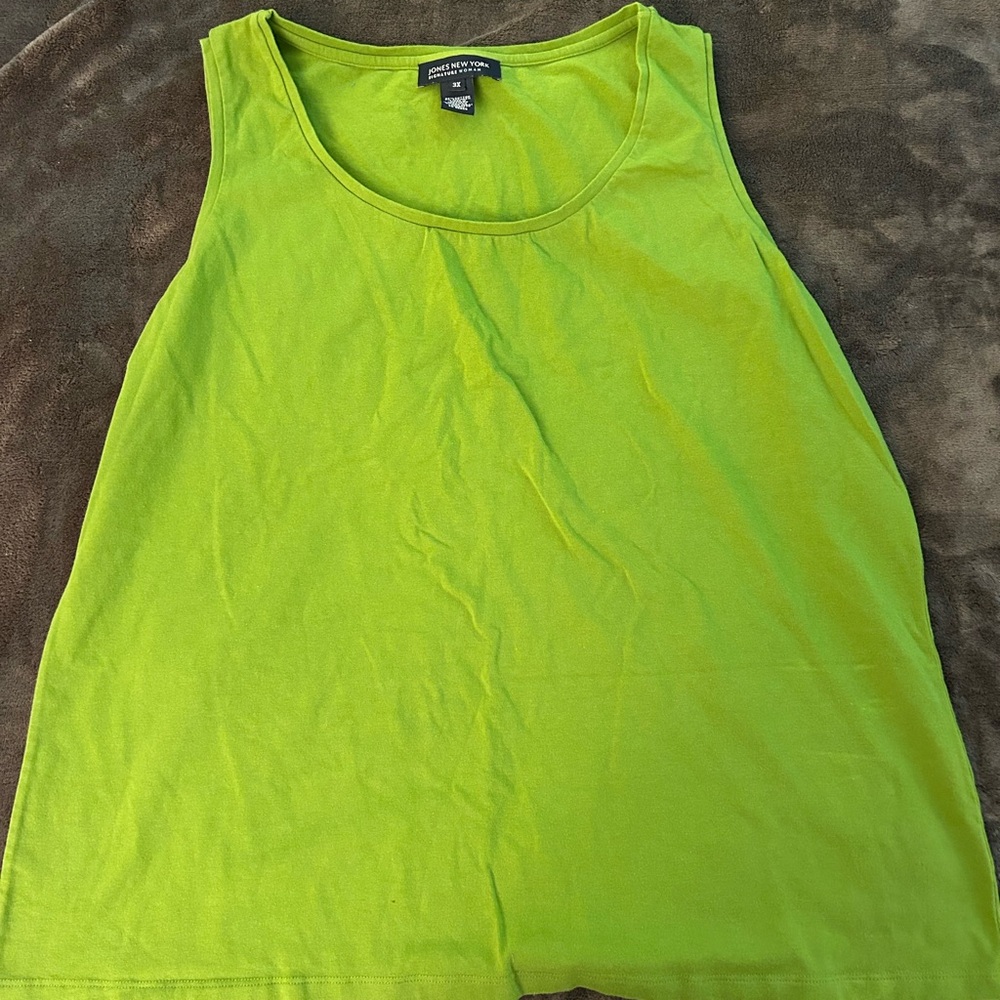 Jones New York Lime Green Tank Top
